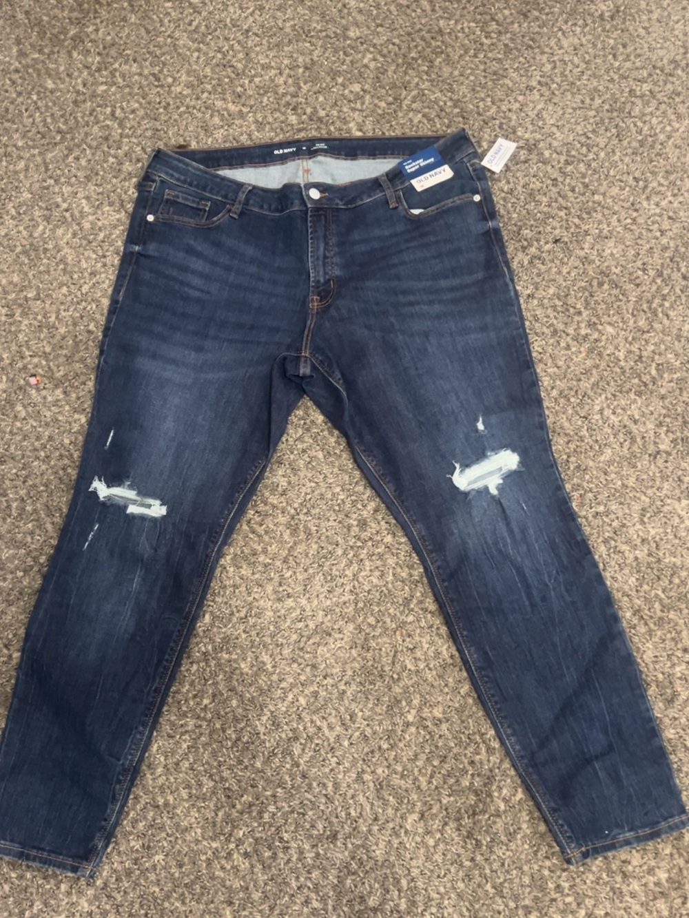 Old Navy Womens Slim Distressed Dark Blue Jeans